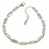 1326 Bransoletka elegancka Austrian Crystal złota cyrkonie 17+3 pozłacana 14k Xuping 